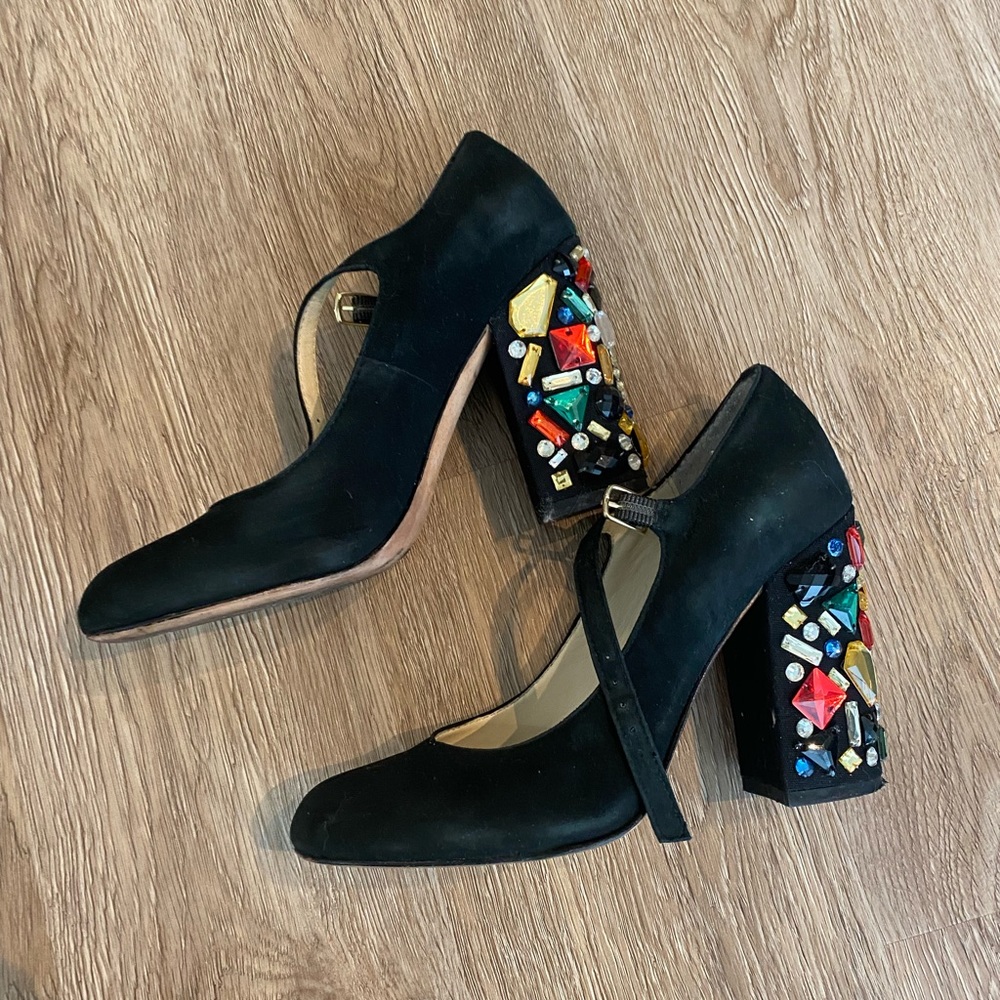 Bettye Muller Mary Jane Bejeweled Heels